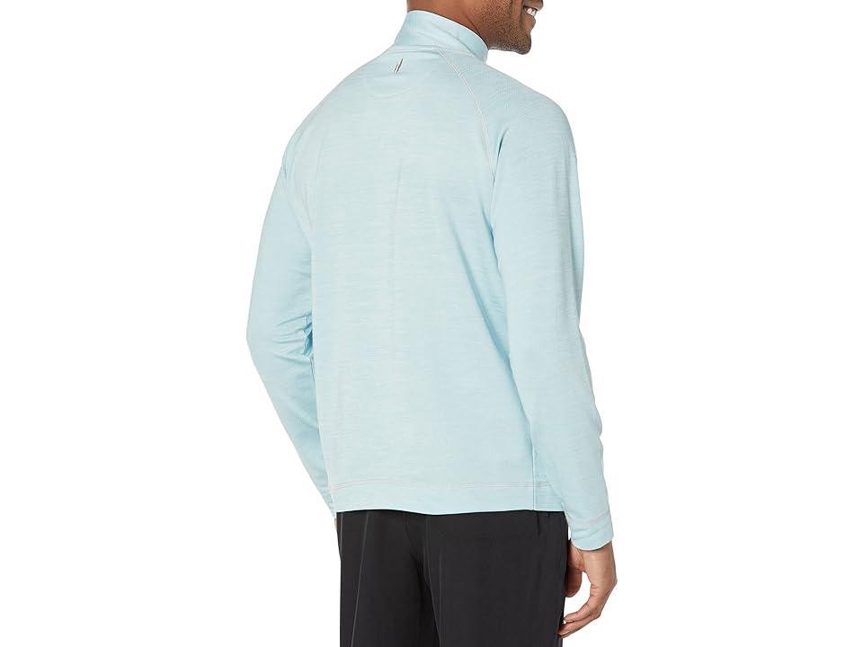 johnnie-O Bannister Performance 1/4 Zip (Placid) Men's Clothing Product Image