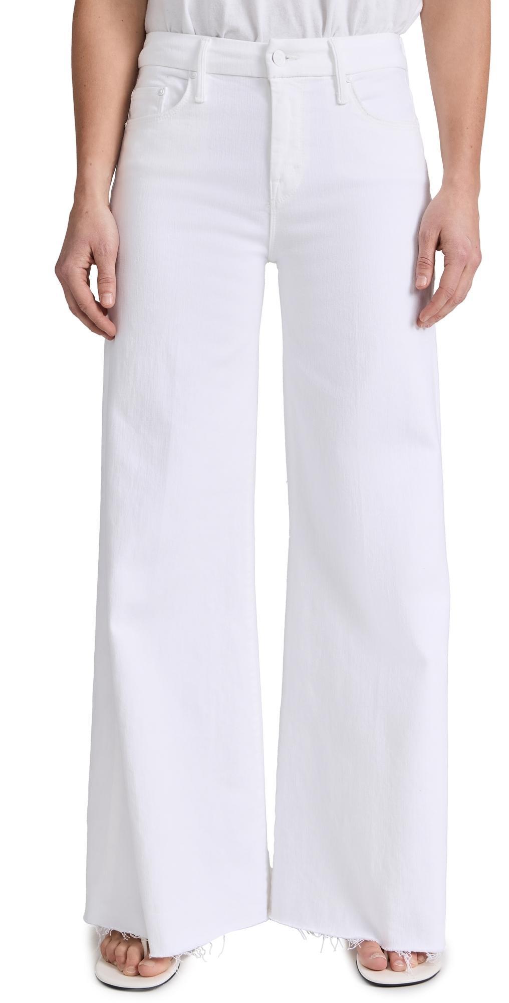 Womens Fairest Of Them All The Roller Wide-leg Mid-rise Jeans In White Product Image