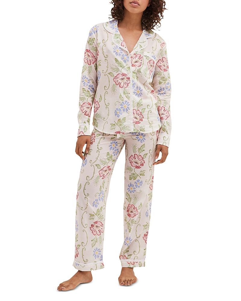 Womens Jaguar Print Cotton Pajama Set Product Image