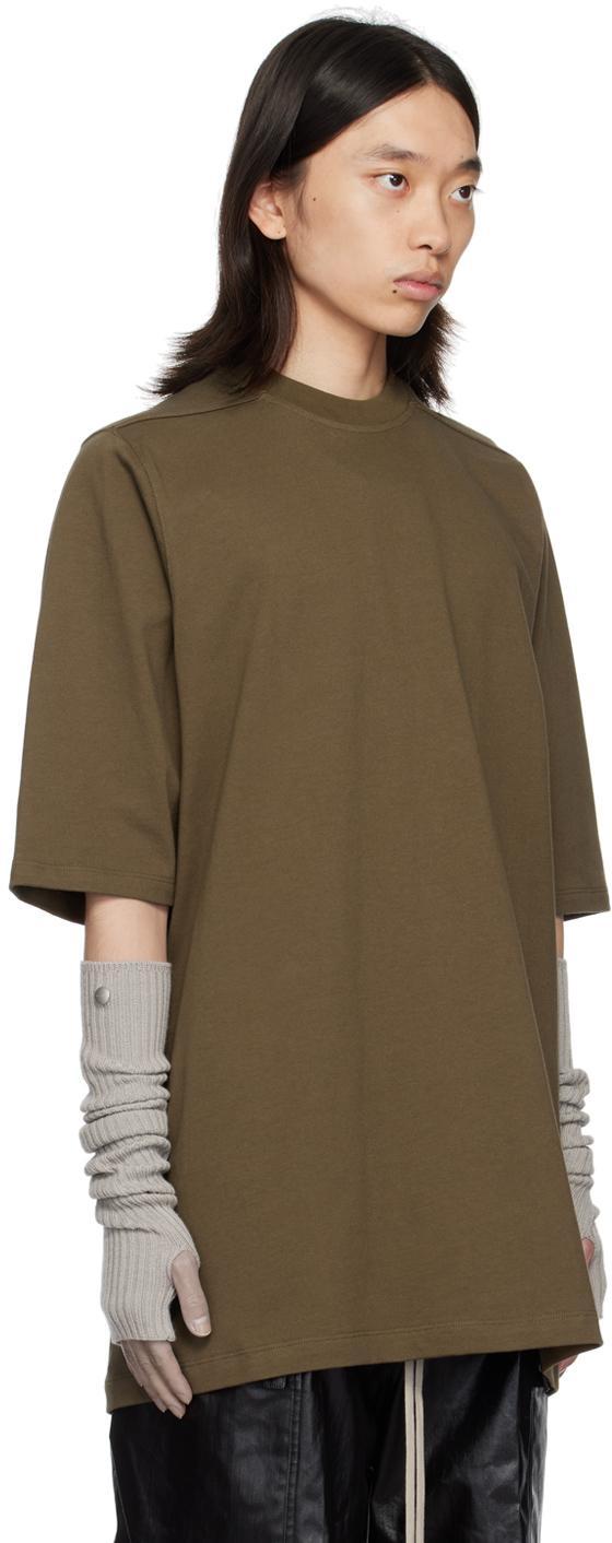 RICK OWENS Khaki Porterville Jumbo T-shirt In 35 Bean Product Image