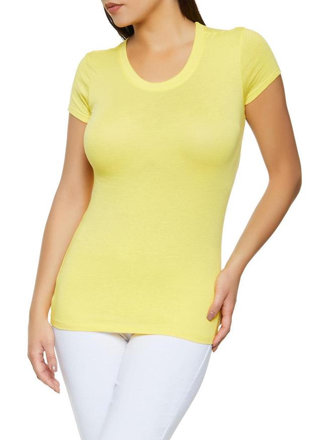 Womens Basic Crew Neck Tee Product Image