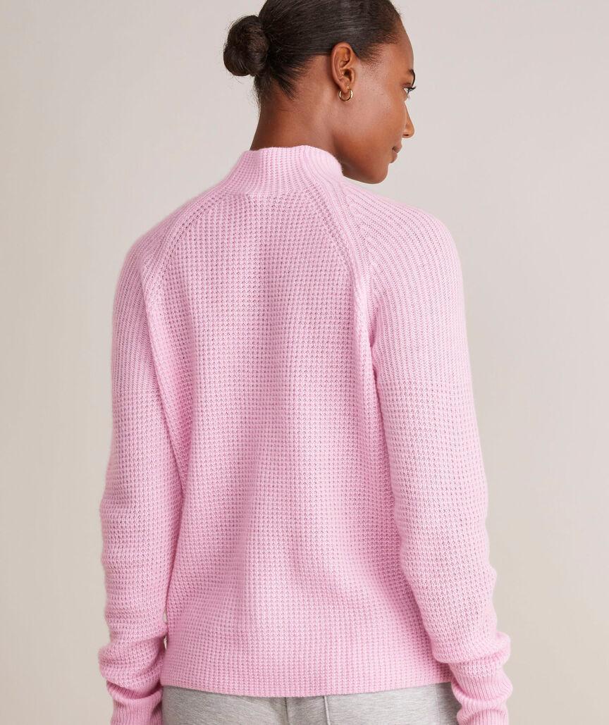 Seaspun Cashmere Waffle-Knit Mockneck Sweater Product Image