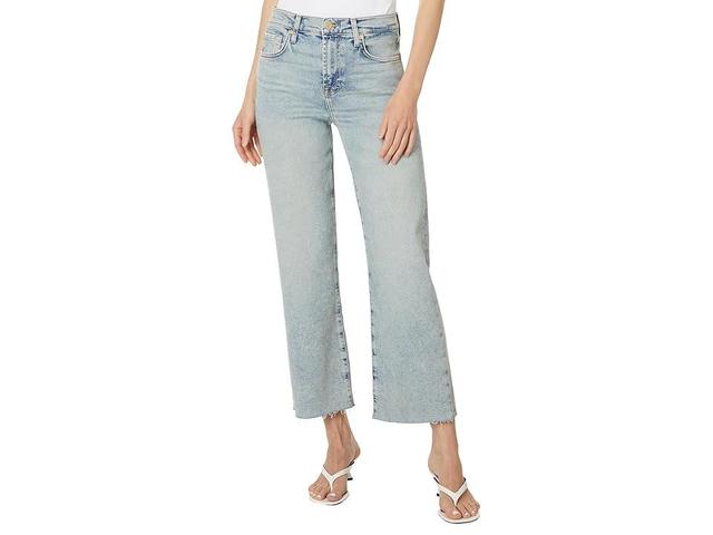 Womens Alexa Cropped Wide-Leg Jeans Product Image