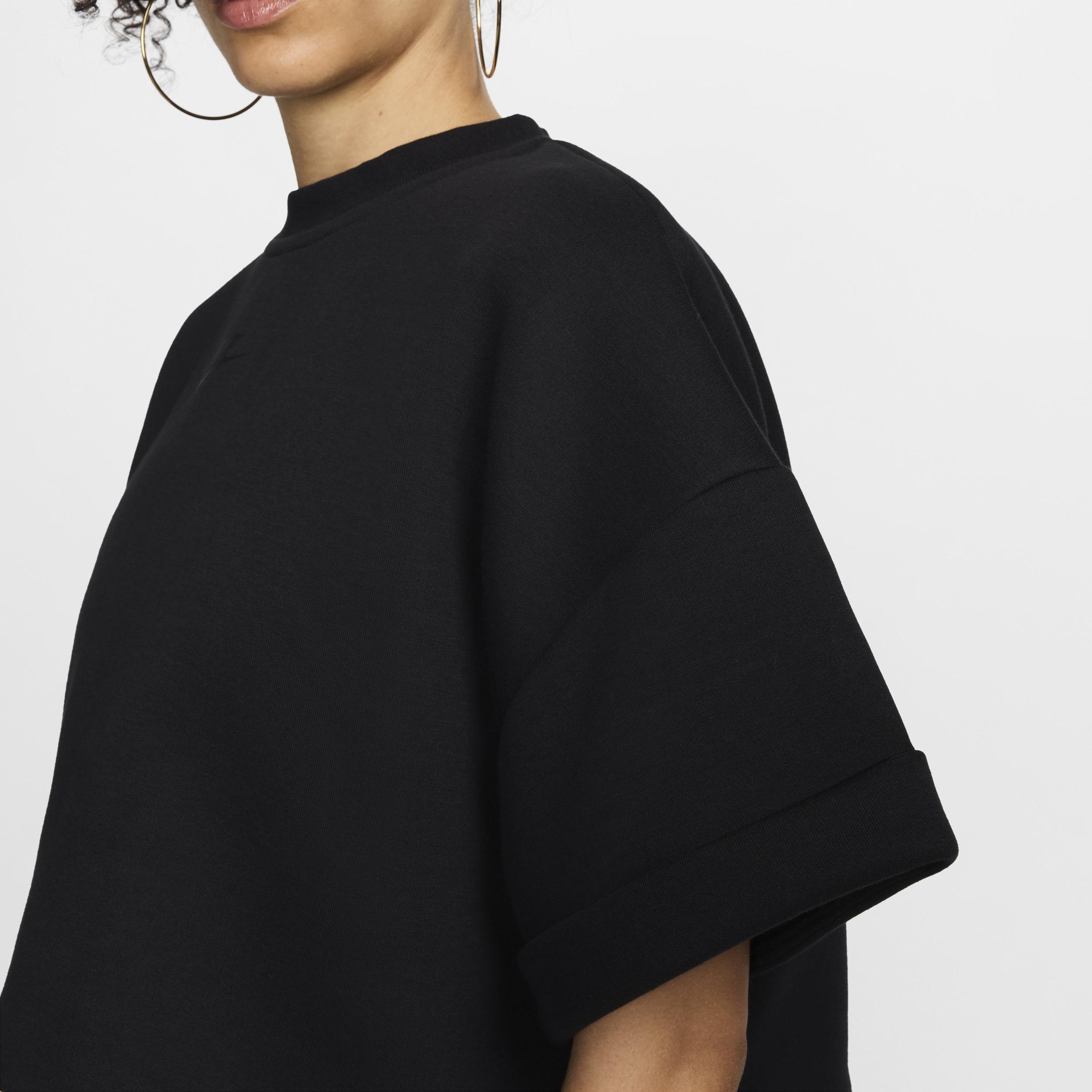 Womens Nike Sportswear Tech Fleece Oversized Short-Sleeve Cropped Top Product Image