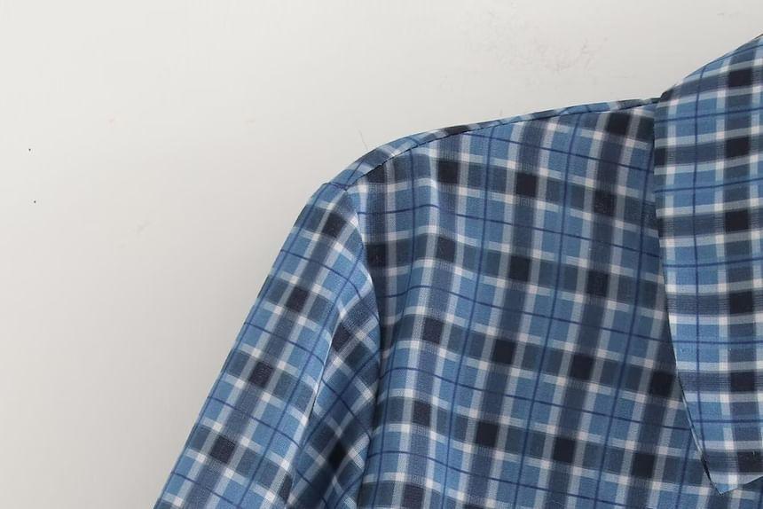 Long-Sleeve Plaid Shirt Product Image