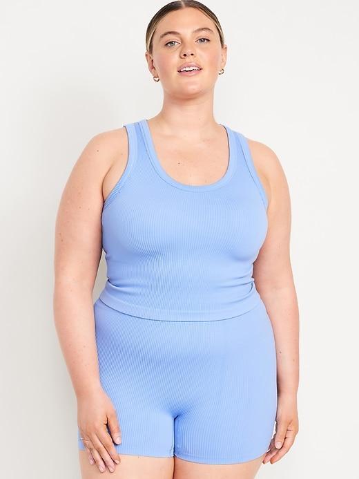 Fitted Seamless Ribbed Tank Top Product Image