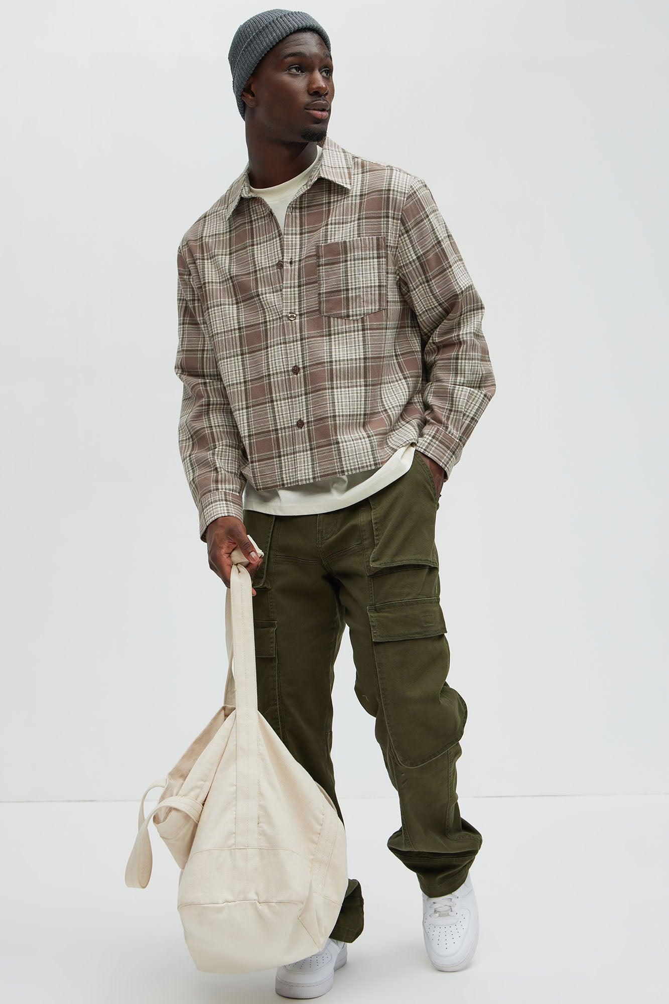 Psyche Straight Cargo Jeans - Olive Product Image