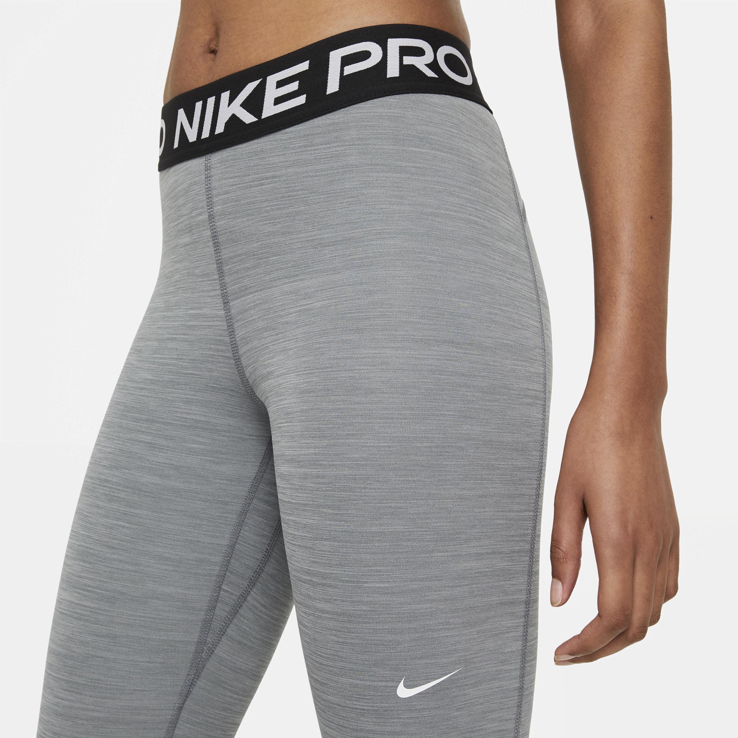 Nike Womens Pro 365 Tights - Black/Smoke Grey Heather/White Product Image