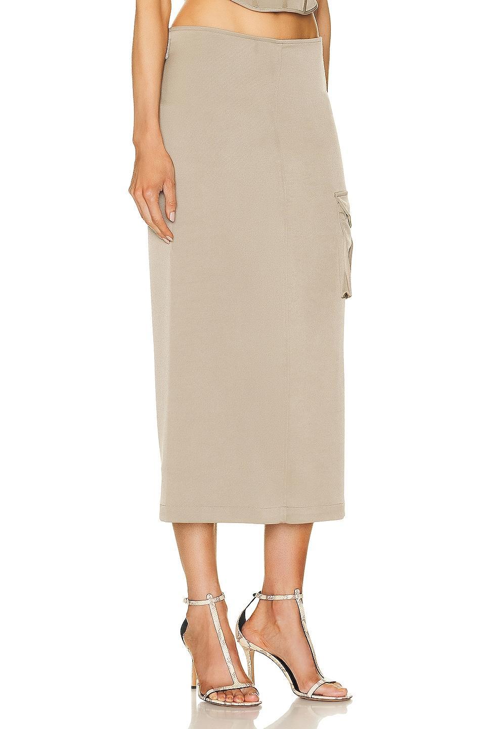 Miaou Suki Skirt Olive. (also in L, S, XL, XS). Product Image