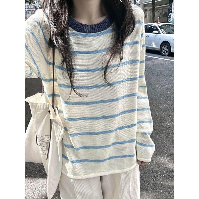 Crewneck Striped Sweater Product Image