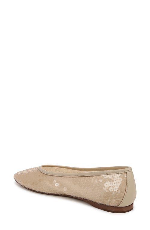 Leah Sequin Ballerina Flats In Birchsand Product Image