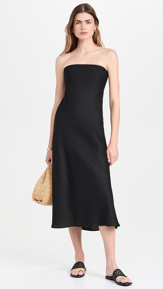 Enza Costa Linen Bias Dress | Shopbop Product Image