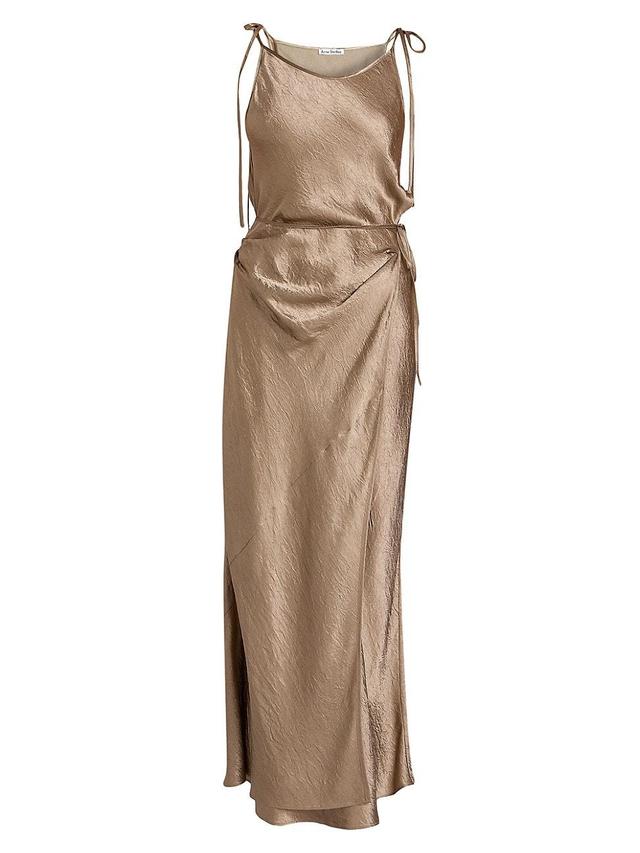 Womens Dayla Satin Wrap Maxi Dress Product Image