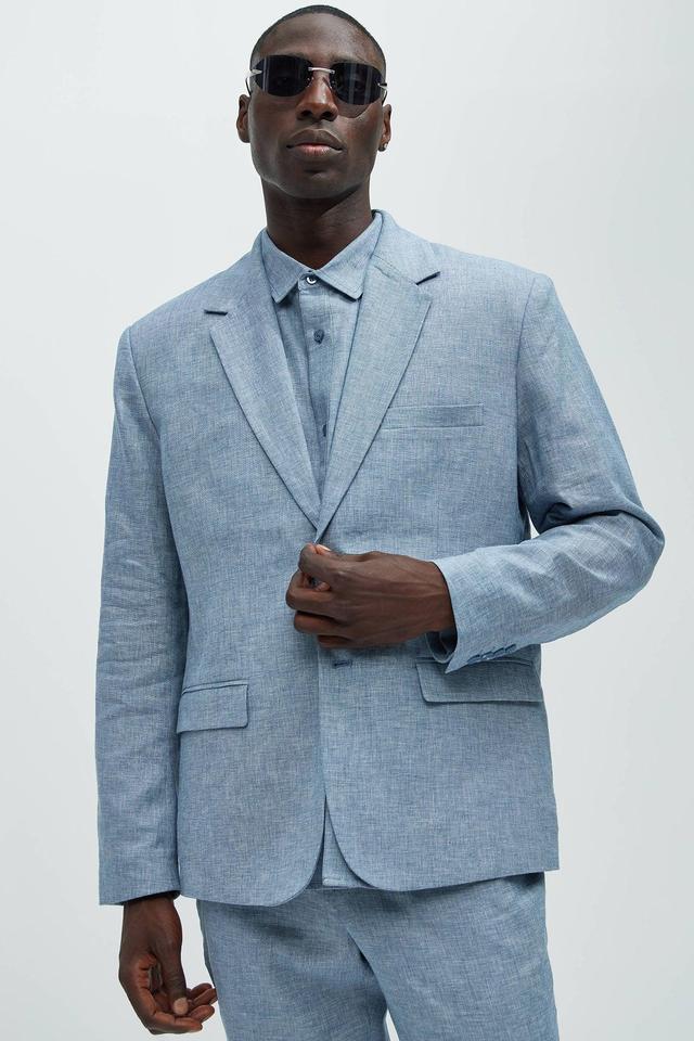 Bahamas Linen Suit Jacket - Blue Product Image