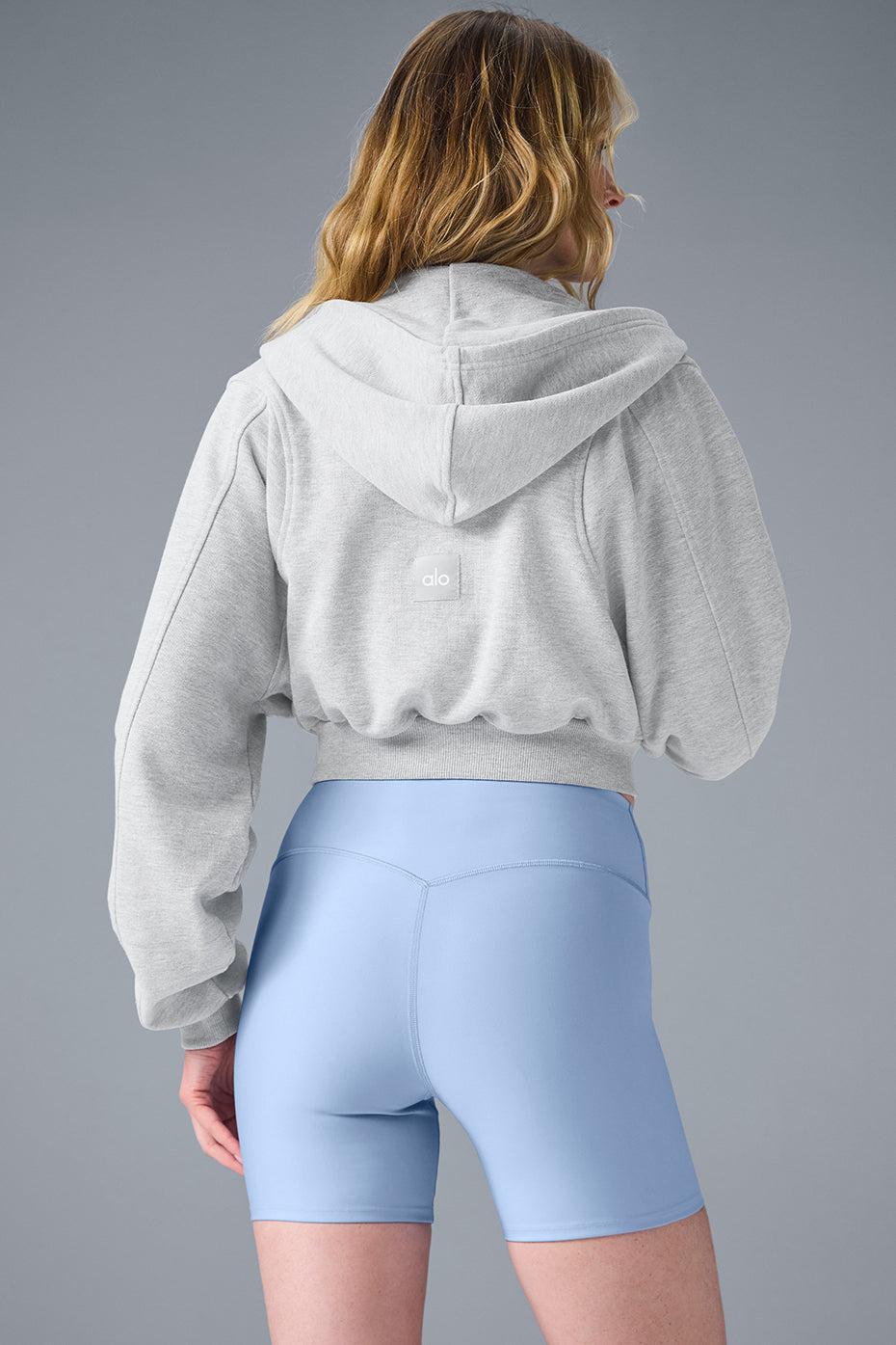 Sweet Escape Zip Up Hoodie - Athletic Heather Grey Female Product Image