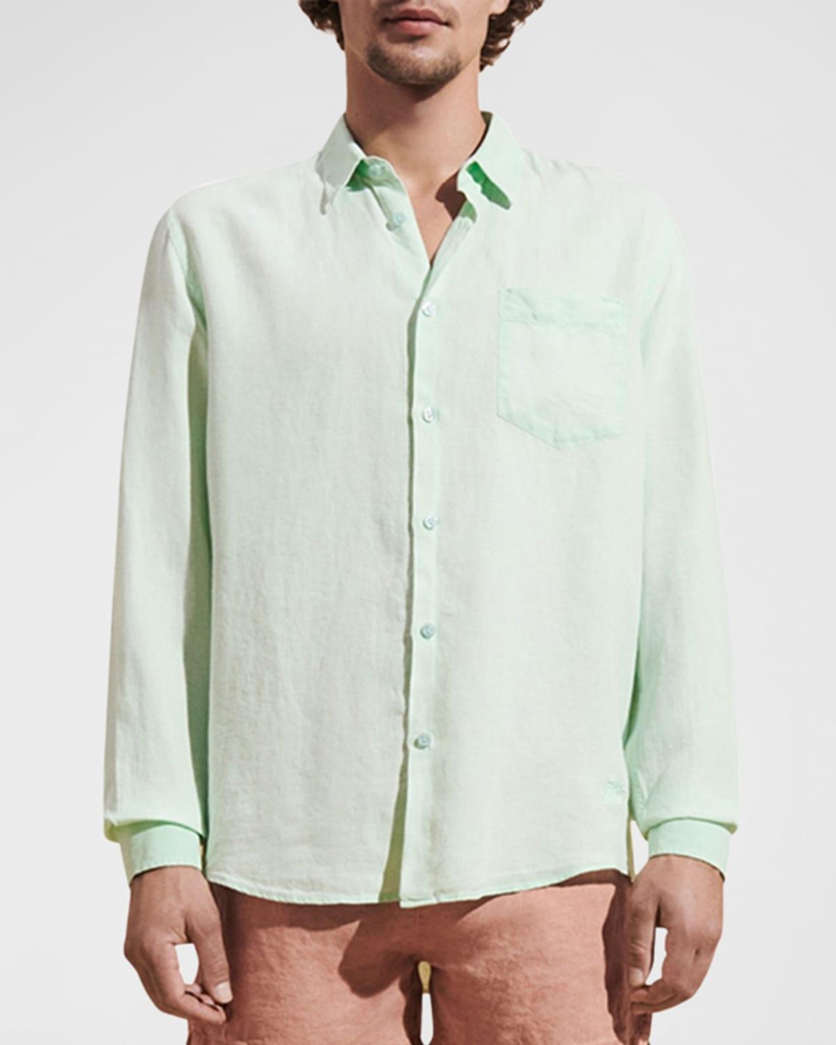 Mens Caroubis Linen Shirt Product Image