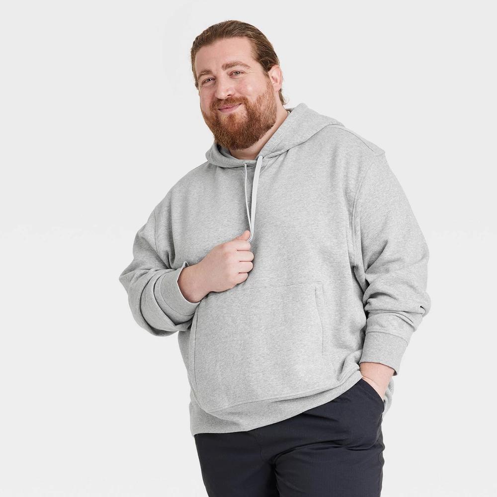 Mens Big Cotton Fleece Hooded Sweatshirt - All In Motion Heathered 3XL Product Image