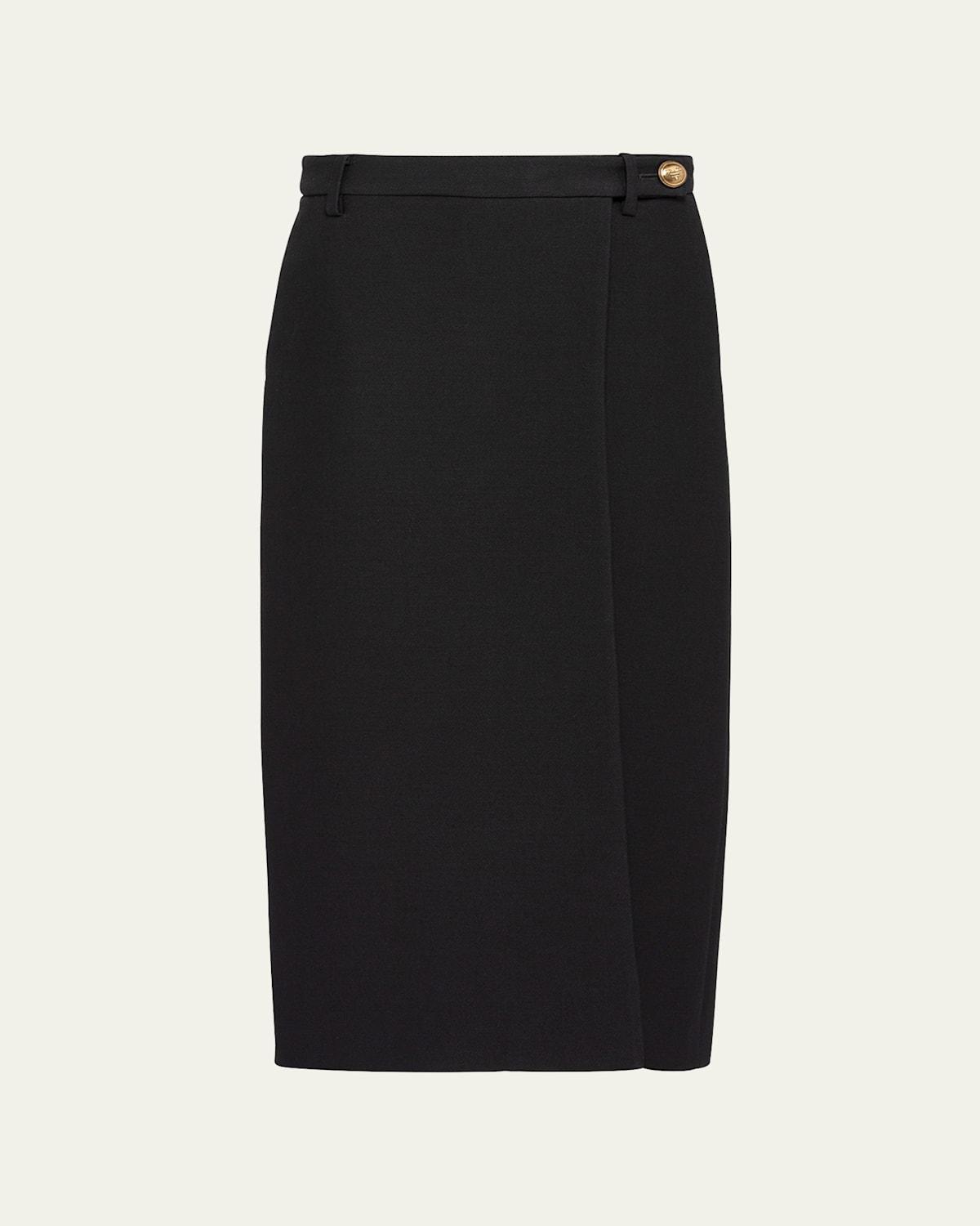 Womens Tricotine Midi Skirt Product Image