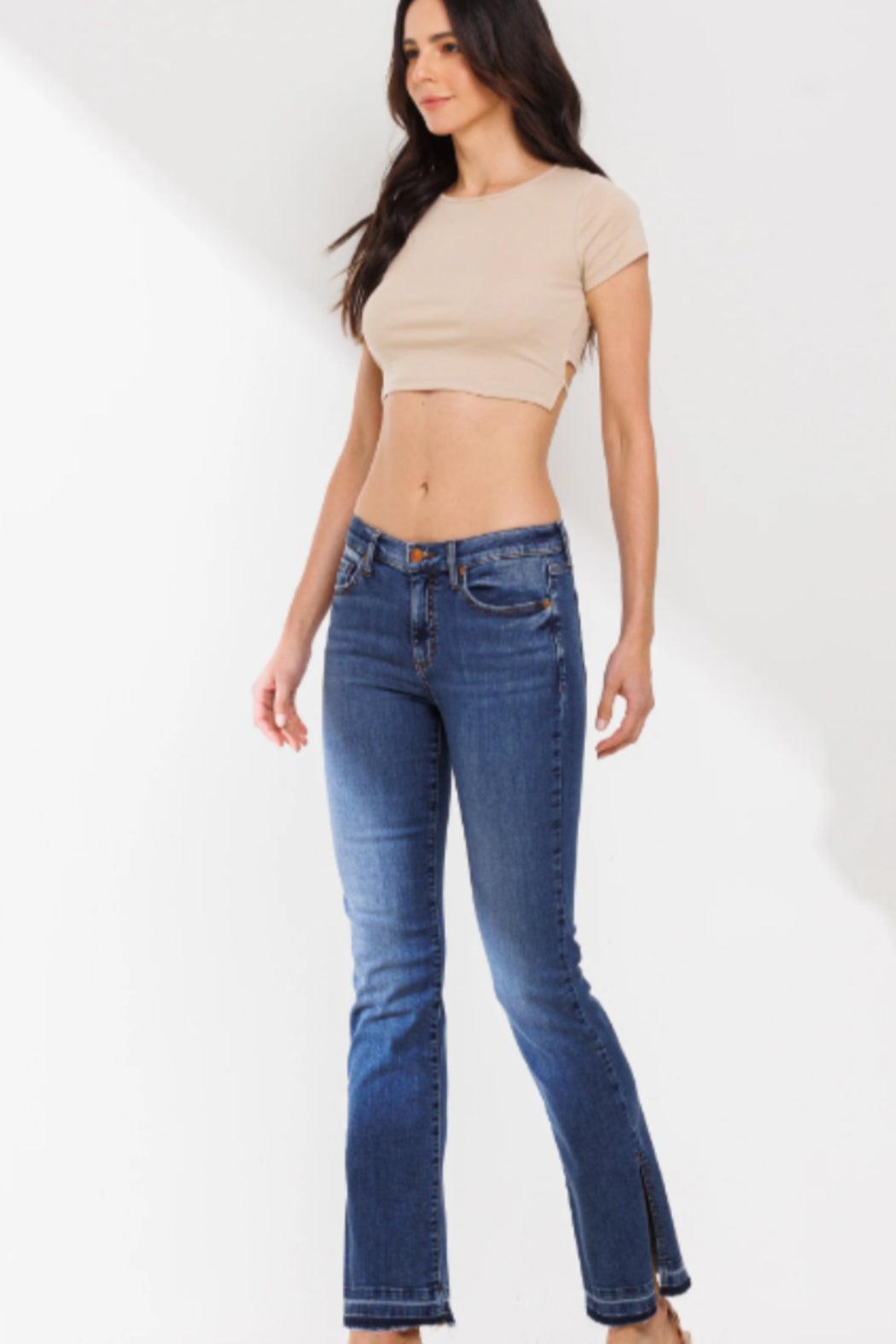 SIDE SLIT DENIM JEANS Female Product Image