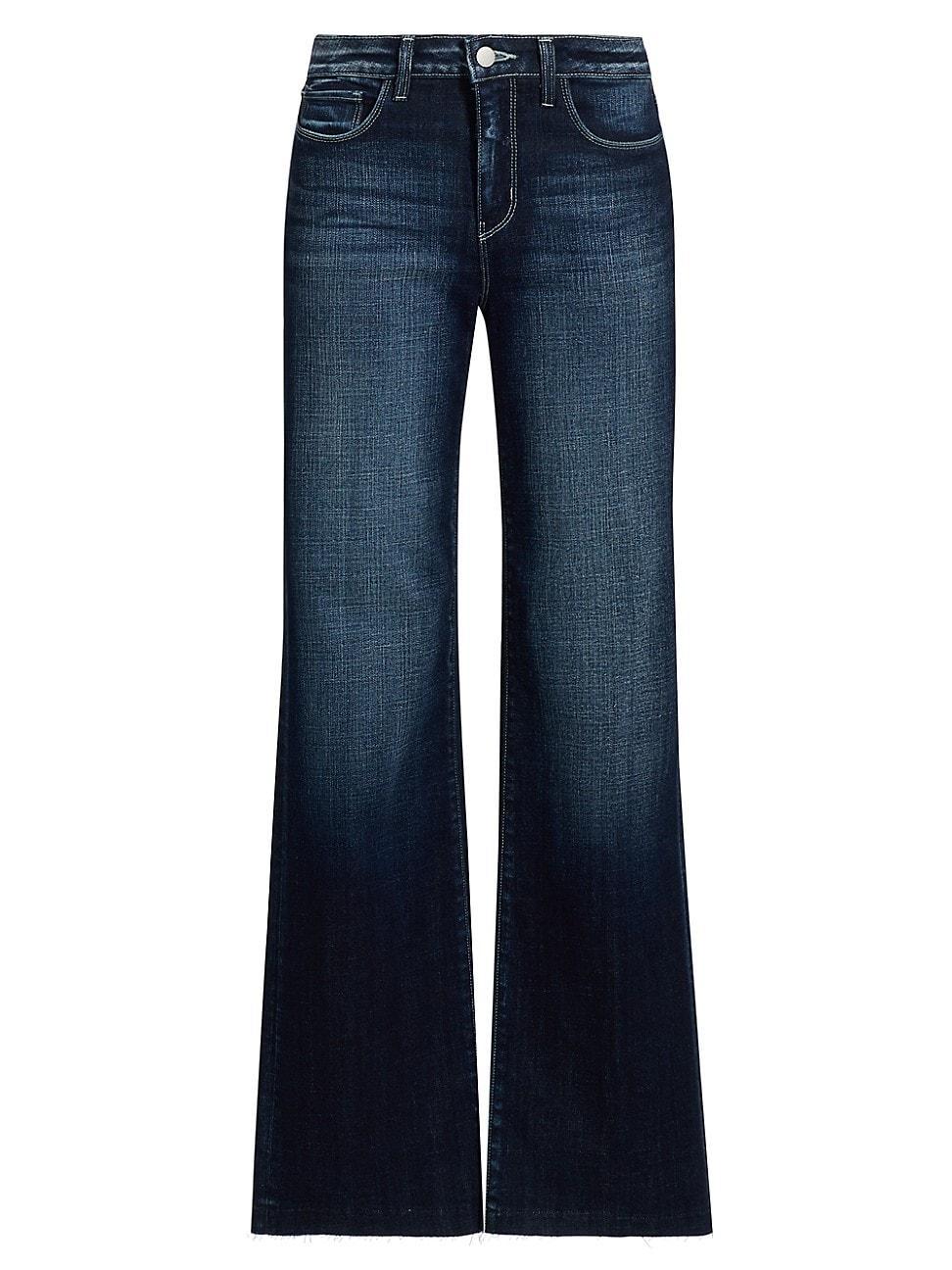 Womens Scottie High-Rise Wide-Leg Jeans Product Image