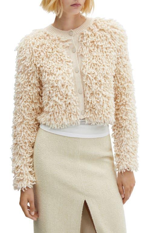 MANGO Textured Crop Cardigan product image