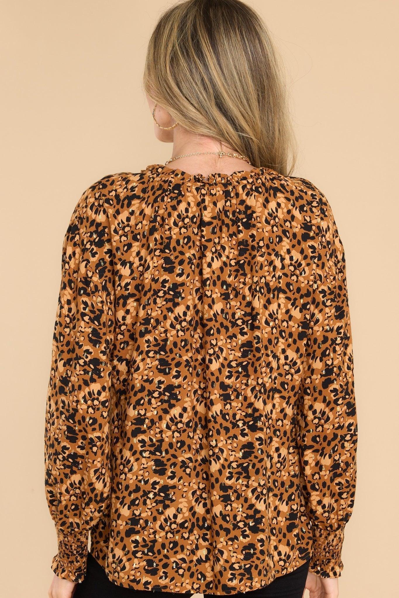 Always More Tan Leopard Print Top Product Image