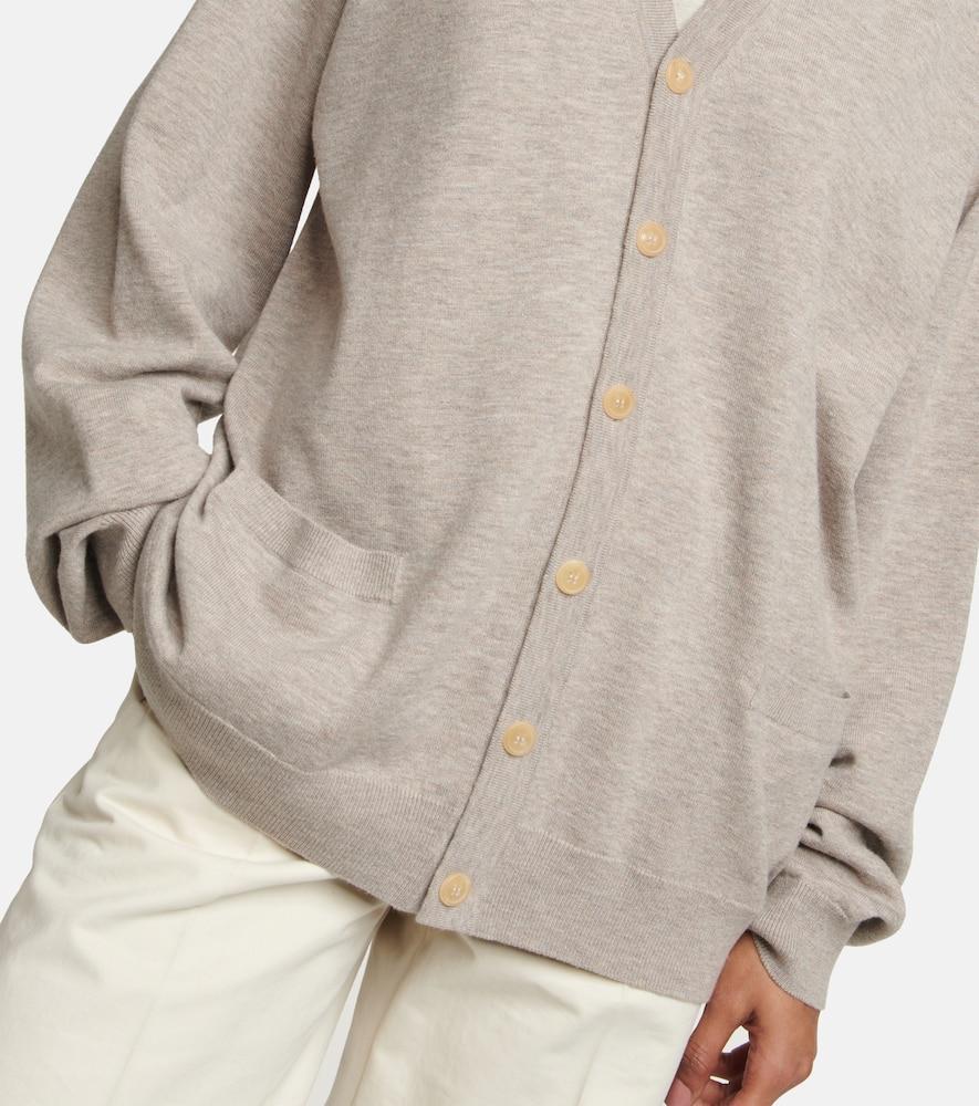 THE ROW Wool-blend Cardigan In Grey Product Image