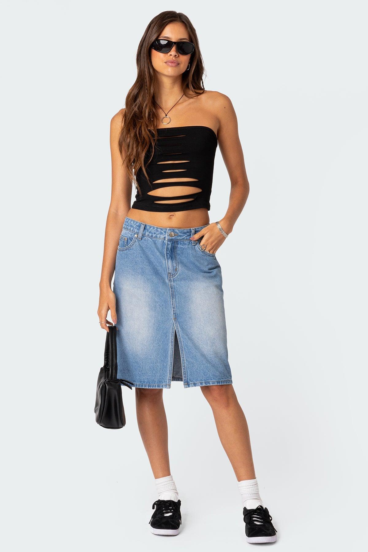 Kalista Slashed Tube Top Product Image