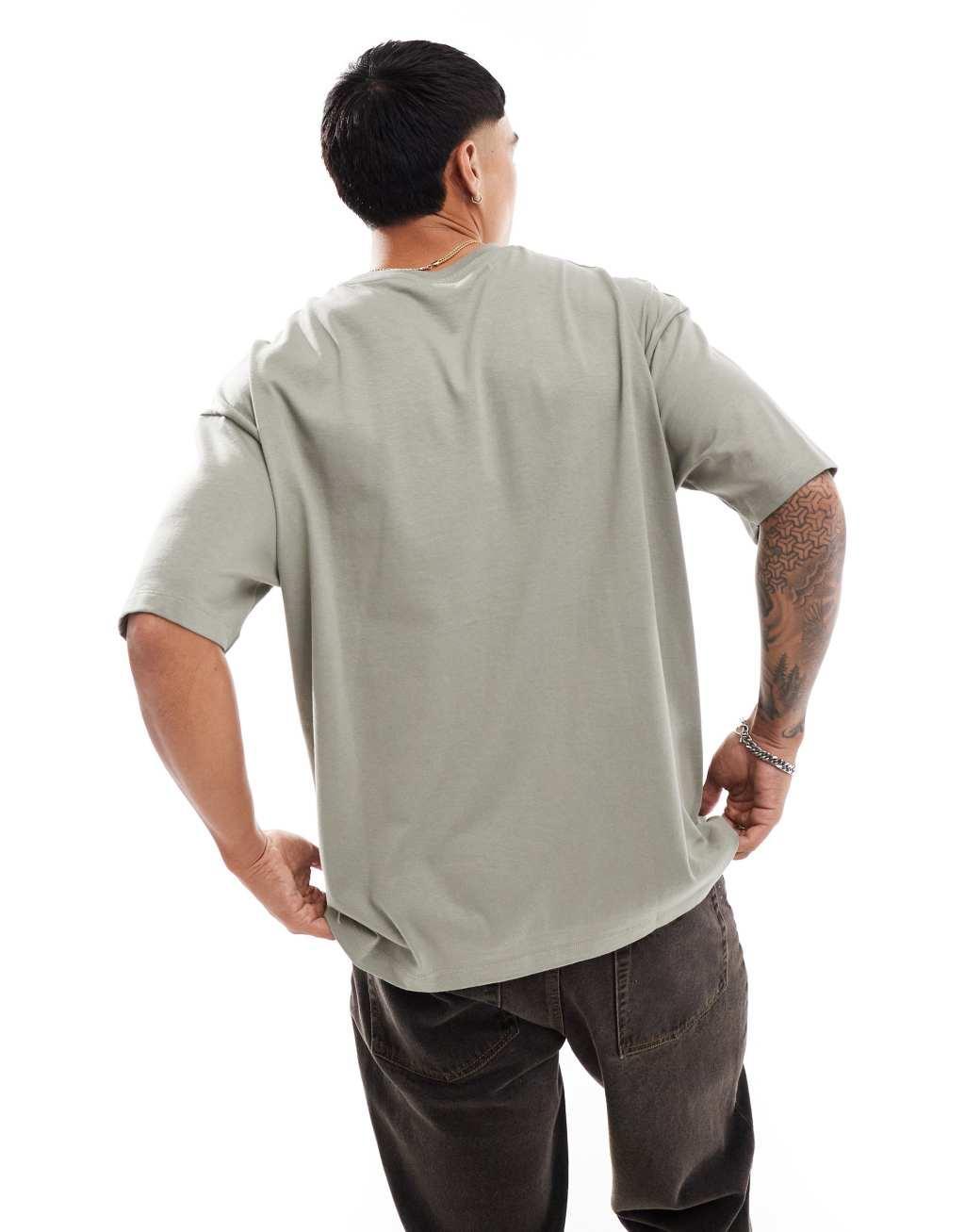 ASOS DESIGN essential oversized t-shirt in khaki Product Image