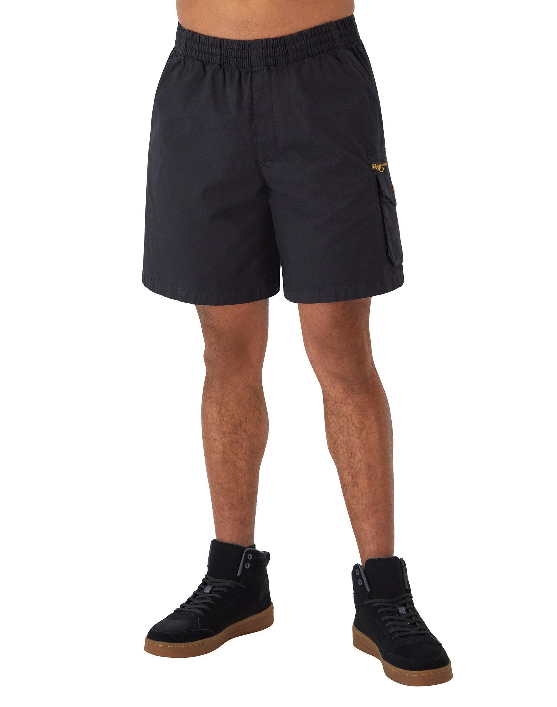 Mens Champion Garment-Dye Utility Shorts, 8 Garment Dye Black 2XL Product Image