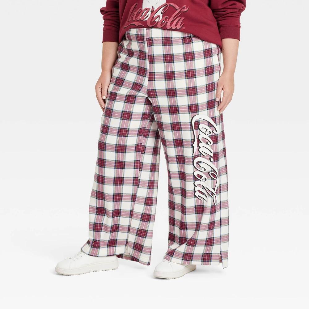 Womens Coca-Cola Polar Bear Graphic Pants - Red product image