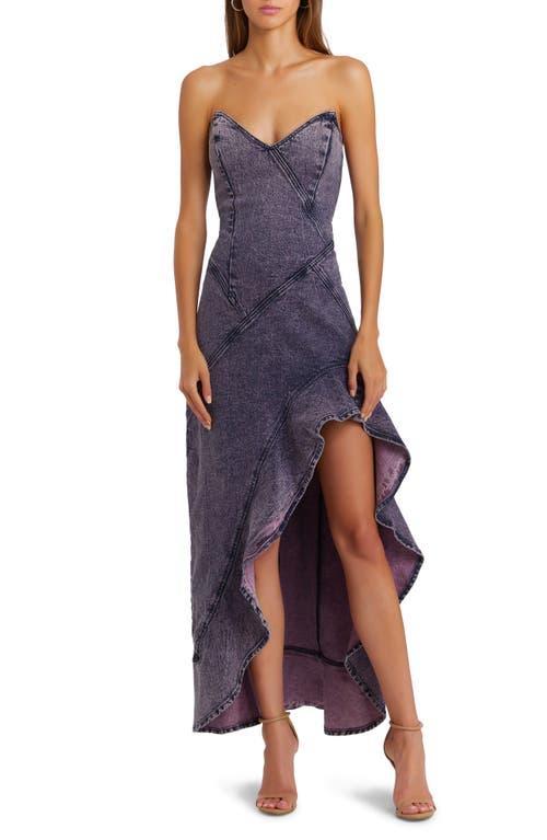 Womens Symone Asymmetric Denim Maxi Dress Product Image