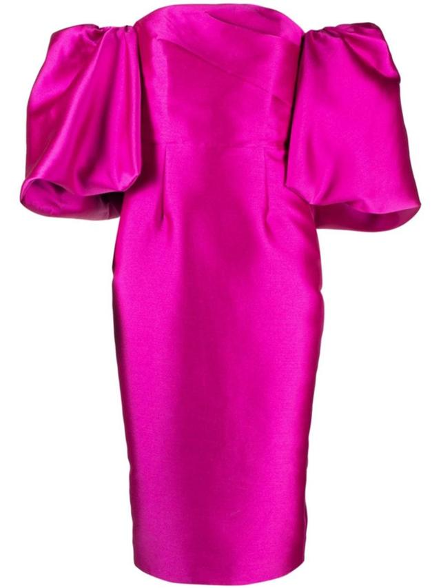 Marcia Midi Dress In Fuchsia Product Image