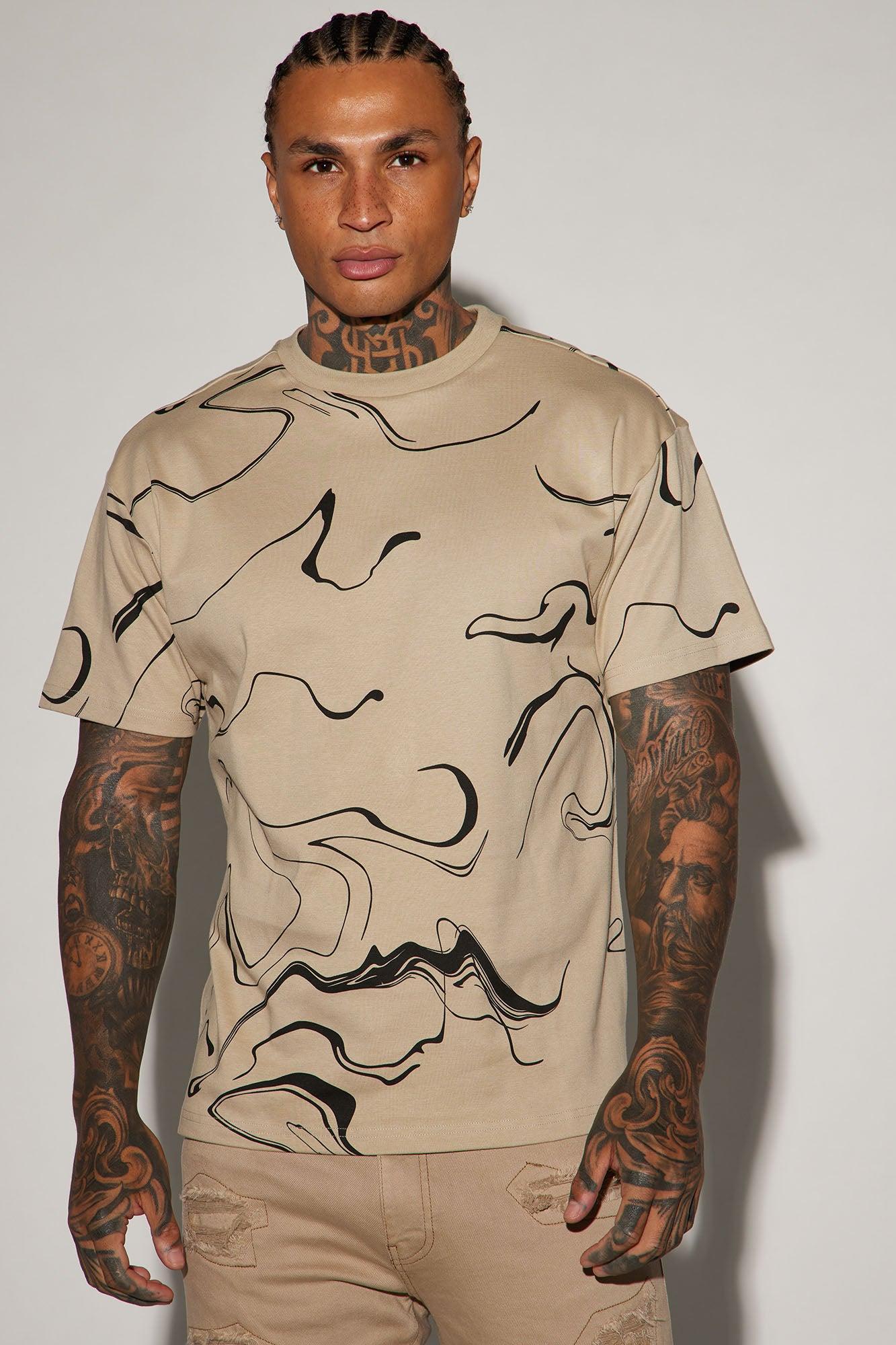 All In Marble Short Sleeve Tee - Taupe/combo Product Image