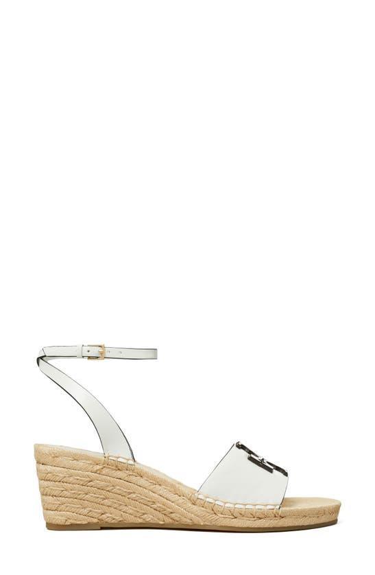 TORY BURCH Ines Leather Double T Espadrilles In Gardenia Product Image