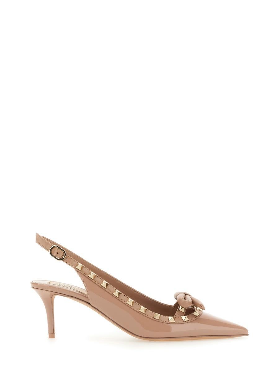 Rockstud Bow Slingback Patent Leather Pump 60mm Woman Rose Cannelle 42 Product Image