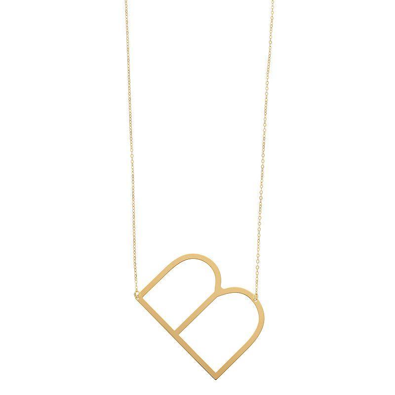 14K Gold Initial Necklace, Womens Yellow Product Image