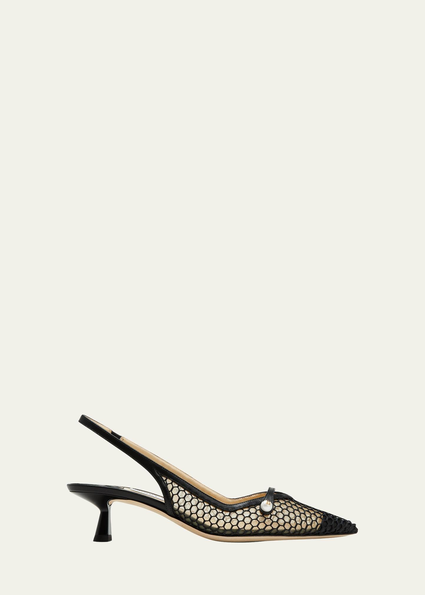 Jimmy Choo Womens Amita 45 Slingback Kitten Heel Pumps Product Image