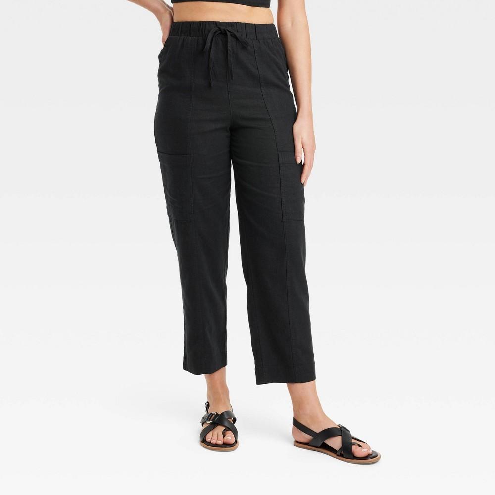 Womens High-Rise Pull-On Tapered Pants - Universal Thread Black XL product image