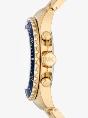 Oversized Everest Pavé Gold-Tone and Tortoiseshell Bio-Based Acetate Watch Product Image