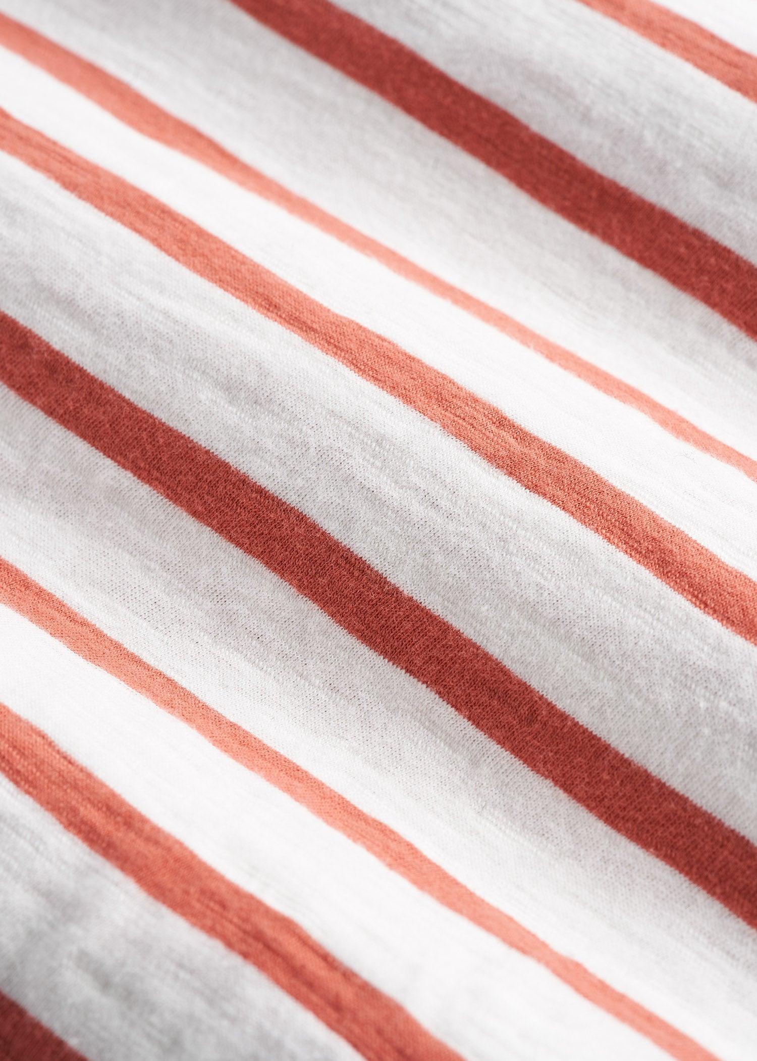 REGULAR-FIT Striped Tee in Burnt Orange and White Stripe - Men's Tall T-shirt Product Image