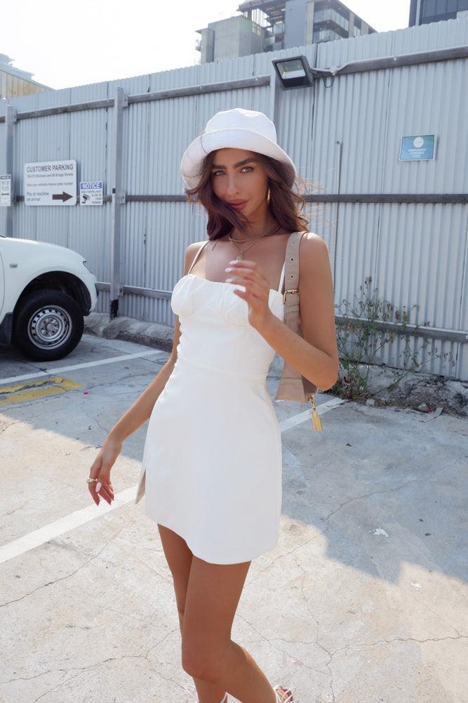 Looking For A Good Time Dress White Product Image