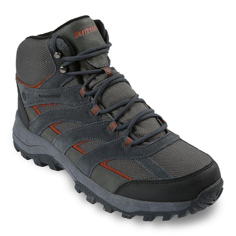 Northside Gresham Mid Mens Waterproof Hiking Boots Grey Orange Product Image