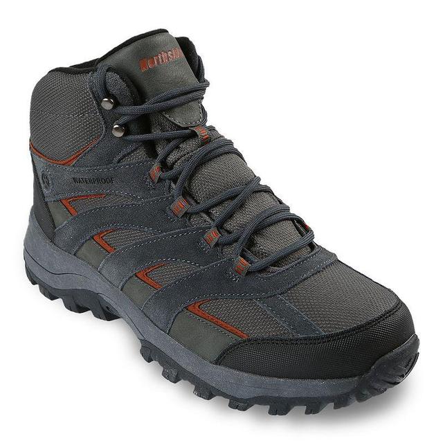 Northside Gresham Mid Mens Waterproof Hiking Boots Grey Orange Product Image