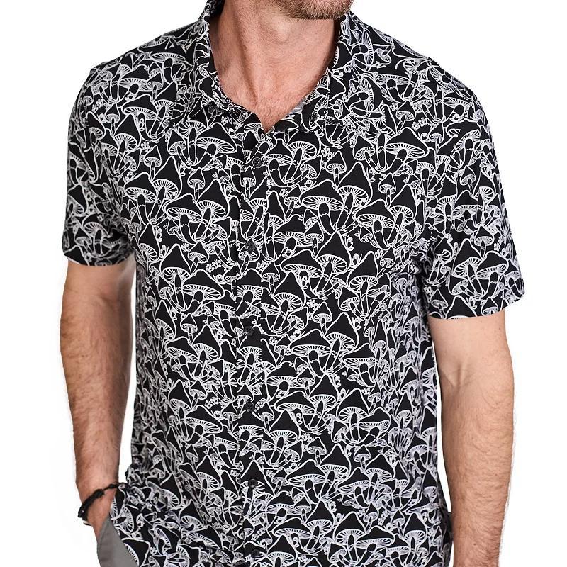 Mens Short Sleeve Jersey Button Front Shirt Product Image