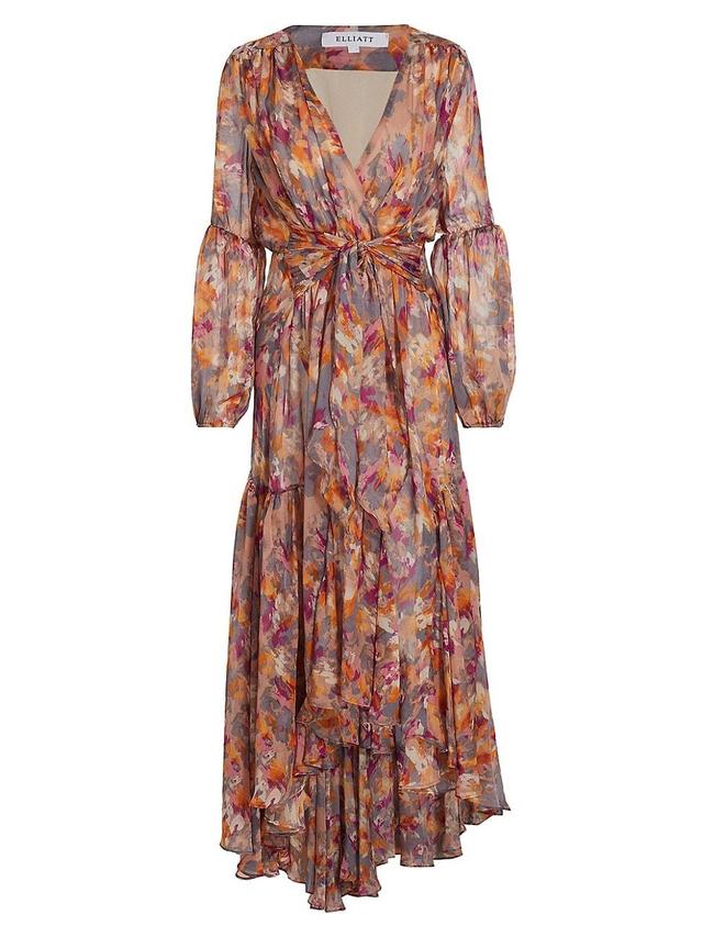 Womens Grandiose Watercolor Printed Dress Product Image