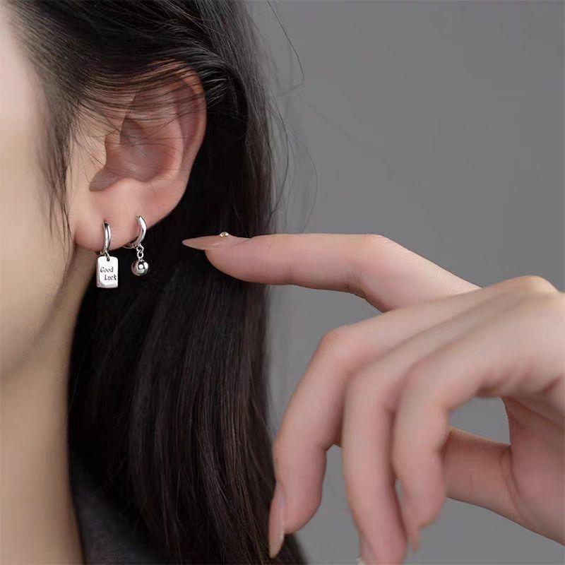 Sterling Silver Asymmetrical Drop Earring Product Image