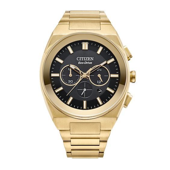 Citizen Mens Gold Eco-Drive Water Resistance 50 Stainless Steel Bracelet Watch Product Image