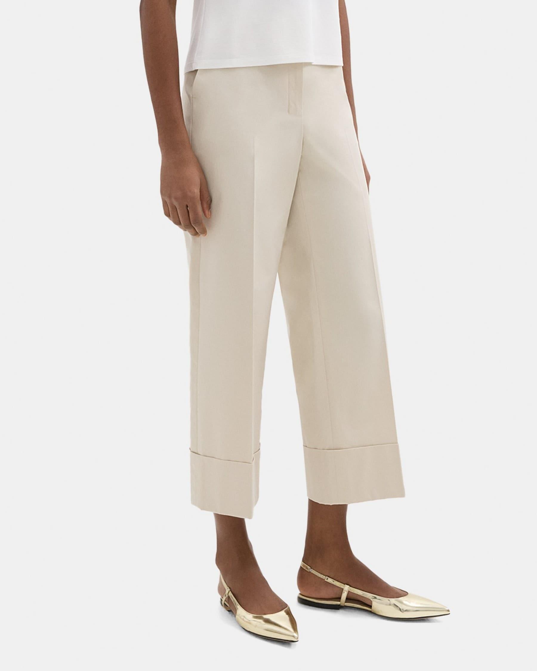 High-Waist Cuff Pant in Organic Cotton Product Image