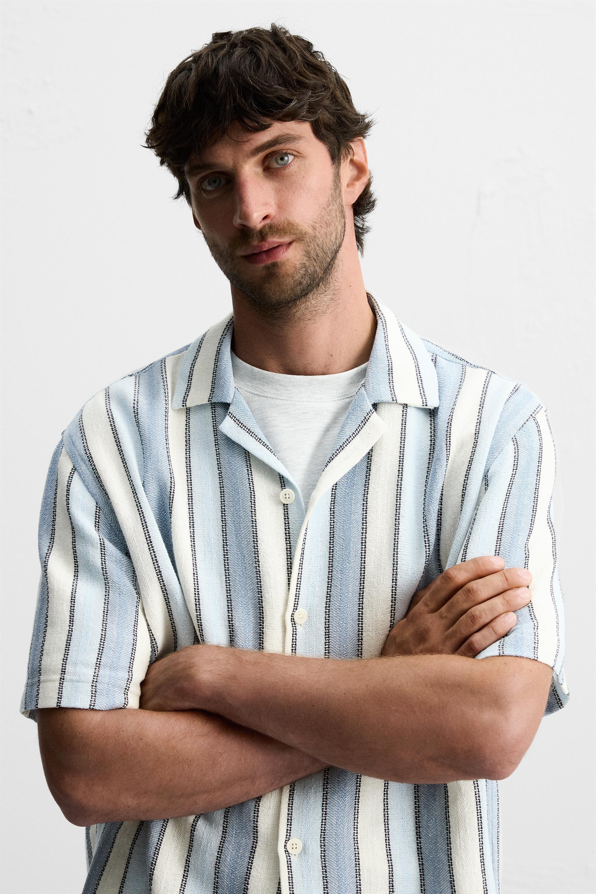 TEXTURED STRIPED SHIRT Product Image